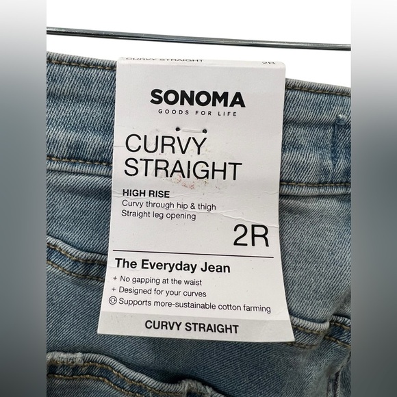 Sonoma Goods For Life® Curvy Straight-Leg High-Waisted Jeans – Size 2R - Picture 3 of 6